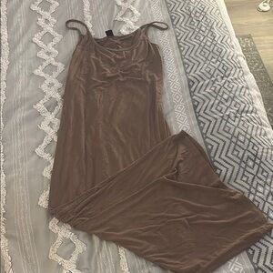 Brown Sleeveless dress